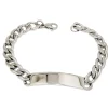 9mm Herren Schildband Panzer-Armband aus Edelstahl mit Gravurplatte 21cm