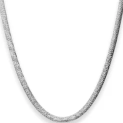 4,4mm Herringbonekette Kette Collier Halskette aus 925 Silber rhodiniert 45cm