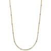 1,5mm Himbeer Collier Halskette aus 750 Gelbgold mit Rollos aus 750 Weißgold 45cm