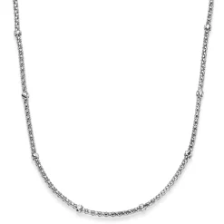 1,5mm Himbeer Collier Halskette mit Rollos Halsschmuck aus 585 Weißgold 42cm