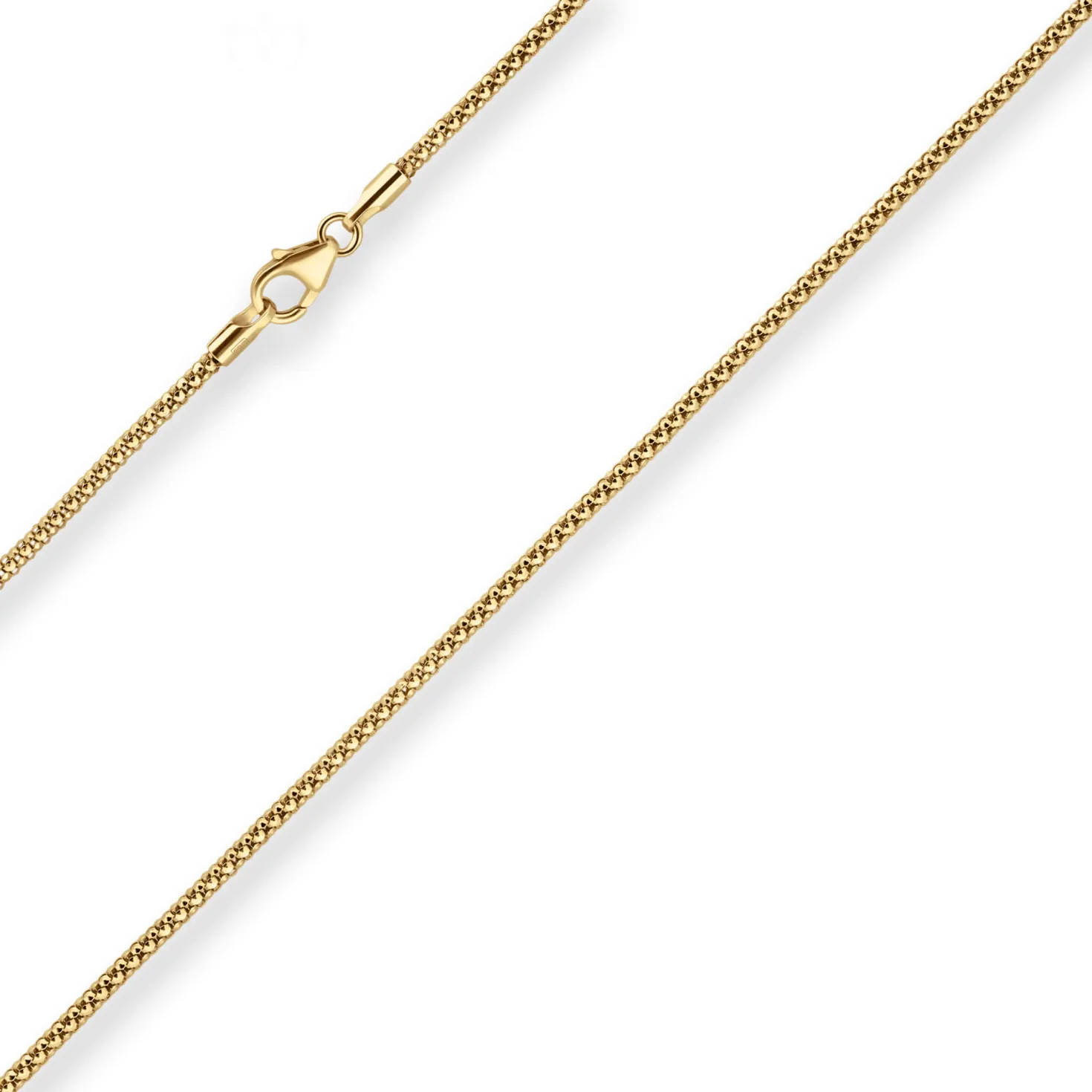 1,8mm Himbeerkette Goldkette Collier Halskette aus 585 Gold Gelbgold 42cm