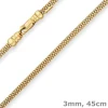 3mm Himbeerkette Goldkette Collier Halskette aus 585 Gold Gelbgold 45cm