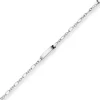 4,6mm Id-Armband Ankerkette-Figaro Schildband aus 925 Silber rhodiniert 19cm