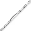 9,3mm Id-Armband Figarokette Armschmuck aus 925 Silber rhodiniert 23cm