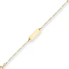1,5mm Id-Armband Figarokette diamantiert Armschmuck aus 585 Gold Gelbgold 13cm