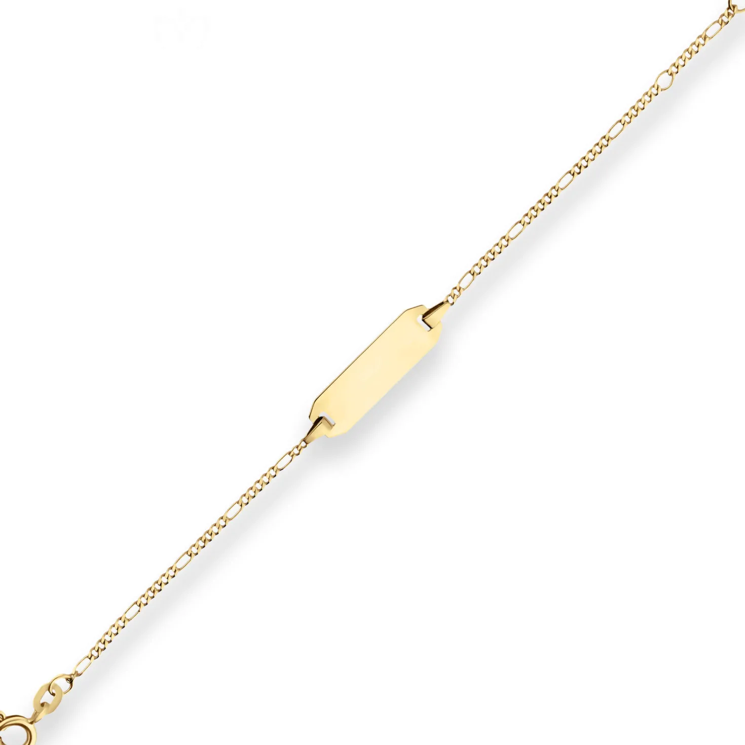 1,5mm Id-Armband Figarokette diamantiert Armschmuck aus 585 Gold Gelbgold 13cm
