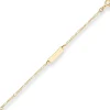1,9mm Id-Armband Figarokette diamantiert Armschmuck aus 375 Gold Gelbgold 18cm