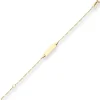 1,1mm Id-Armband Figarokette diamantiert Armschmuck aus 375 Gold Gelbgold 14cm