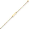 1,9mm Id-Armband Figarokette diamantiert Herz aus 585 Gold Gelbgold 11cm