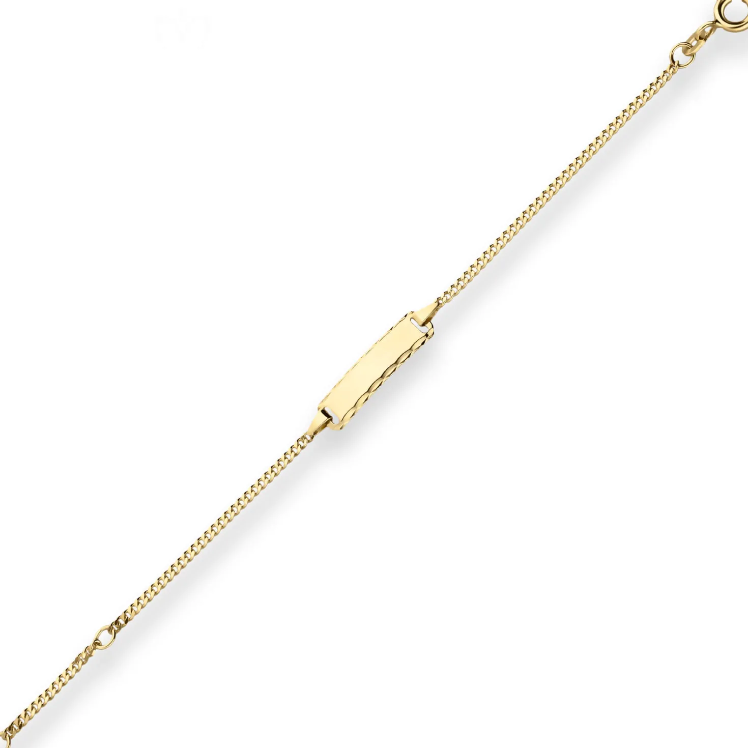 1,7mm Id-Armband Panzerkette Armschmuck aus 585 Gold Gelbgold 14cm