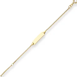 1,4mm Id-Armband Panzerkette Armschmuck aus 585 Gold Gelbgold 14cm
