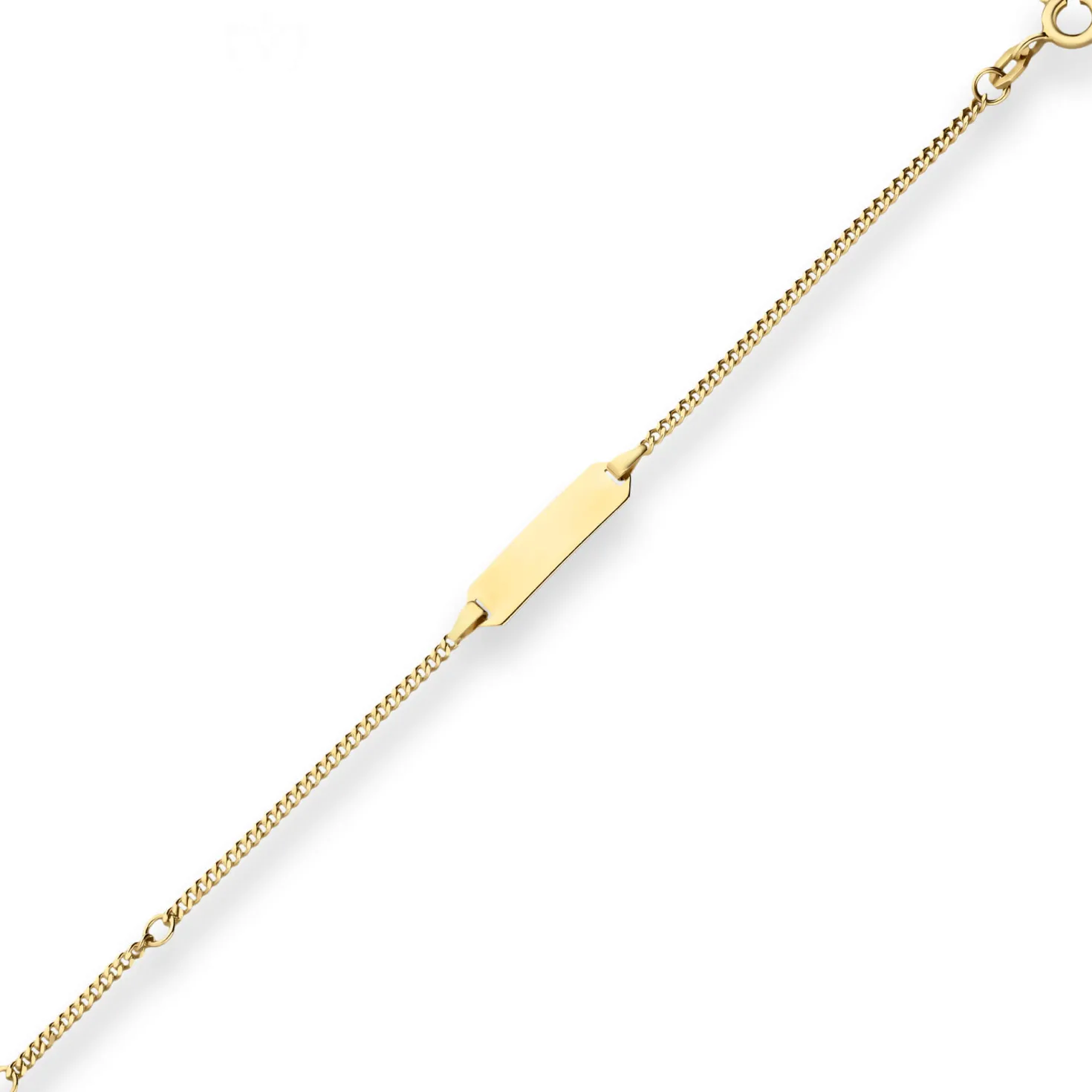 1,7mm Id-Armband Panzerkette Armschmuck aus 585 Gold Gelbgold matt 14cm