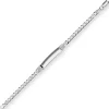 5,4mm Id-Armband Panzerkette Armschmuck aus 925 Silber rhodiniert 21cm