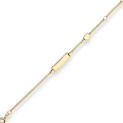 1,8mm Id-Armband Panzerkette Herz Armschmuck aus 585 Gold Gelbgold 14cm
