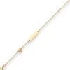 1,4mm Id-Armband Panzerkette Herz mit Engel aus 375 Gold Gelbgold 14cm
