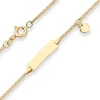 1,4mm Id-Armband Panzerkette mit Herz Armschmuck aus 585 Gold Gelbgold 14cm