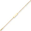 1,7mm Id-Armband Panzerkette Schildband Armschmuck aus 750 Gold Gelbgold 14cm