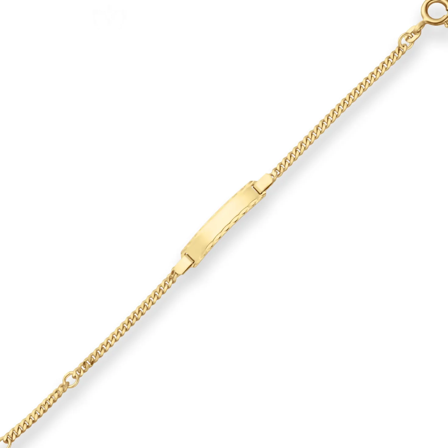 2,4mm Id-Armband Panzerkette Schildband Armschmuck aus 333 Gold Gelbgold 16cm