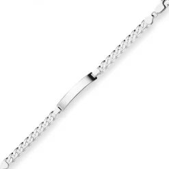 7,5mm Id-Armband Panzerkette Schildband Armschmuck aus 925 Silber 21cm