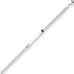 4,1mm Id-Armband Panzerkette Schildband Armschmuck aus 925 Silber 17cm