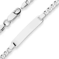 4,7mm Id-Armband Panzerkette Schildband Armschmuck aus 925 Silber 21cm
