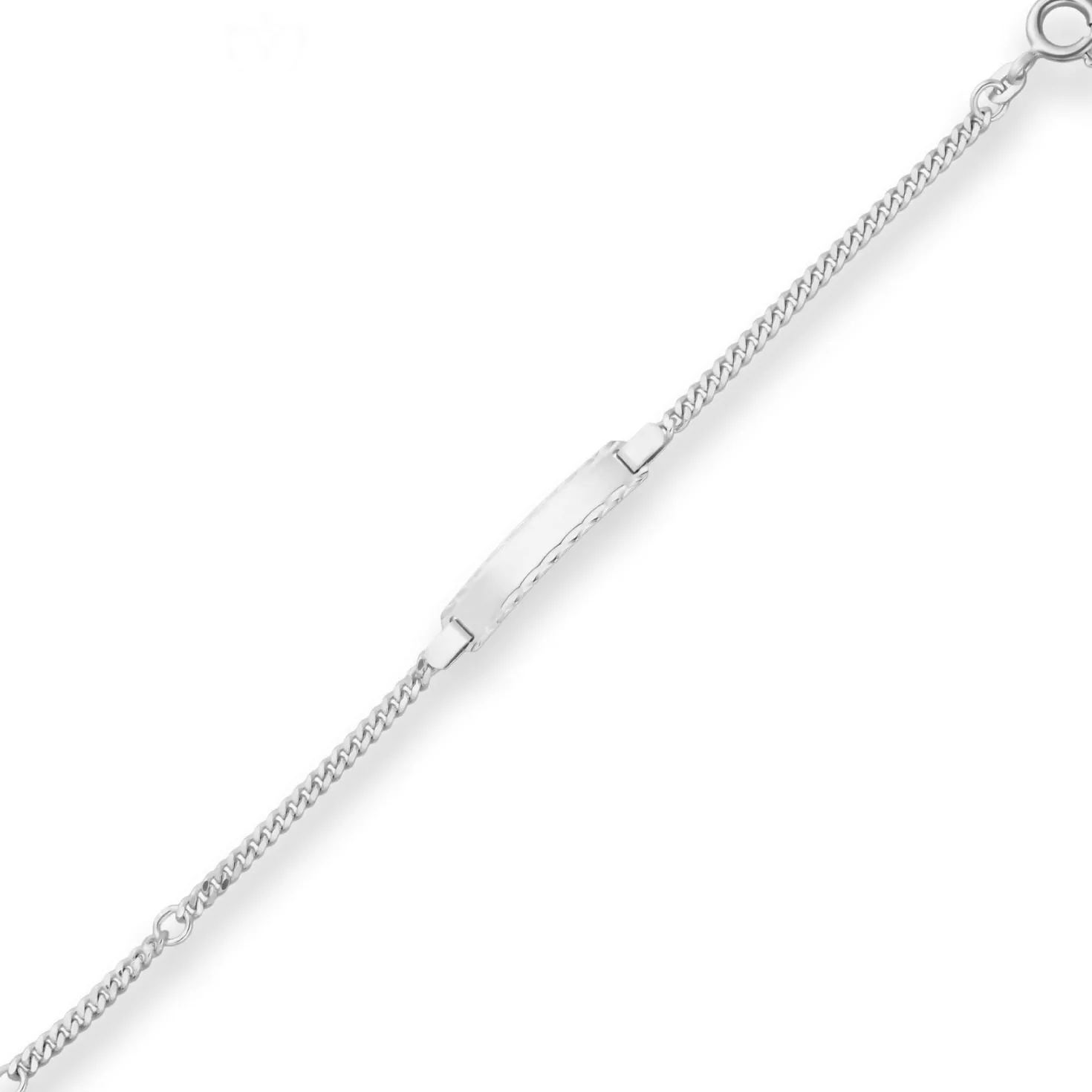 2,4mm Id-Armband Panzerkette Schildband Armschmuck aus 925 Silber 16cm