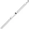 7,5mm Id-Armband Panzerkette Schildband Armschmuck aus 925 Silber 23cm