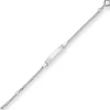 2,4mm Id-Armband Panzerkette Schildband aus 925 Silber rhodiniert 16cm