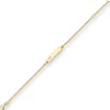 1,7mm Id-Armband Panzerkette Schildband, Herz aus 375 Gold Gelbgold 14cm