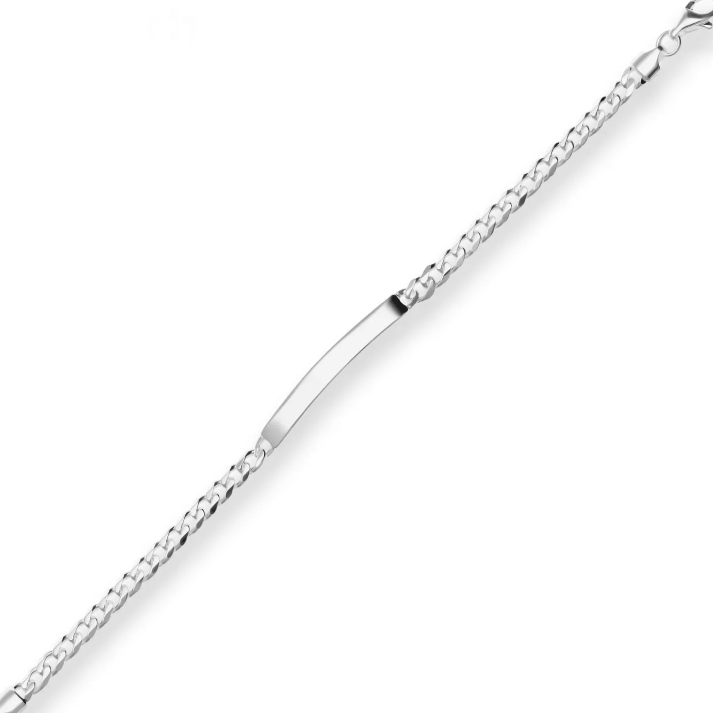 5,5mm Id-Armband Panzerkette Silberarmband Armschmuck aus 925 Silber 19cm
