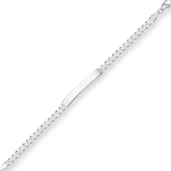 5,4mm Id-Armband Panzerkette Silberarmband Armschmuck aus 925 Silber 21cm