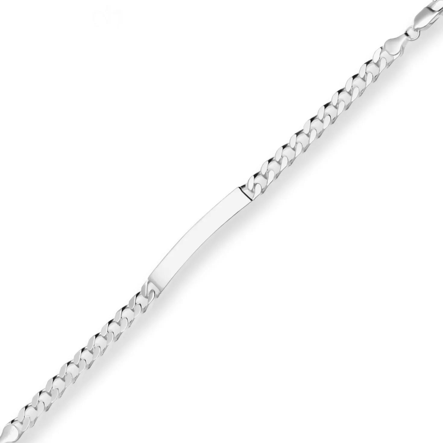 6,5mm Id-Armband Panzerkette Silberarmband Armschmuck aus 925 Silber 21cm