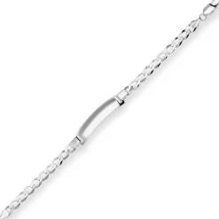 7,6mm Id-Armband Panzerkette Silberarmband Armschmuck aus 925 Silber 21cm