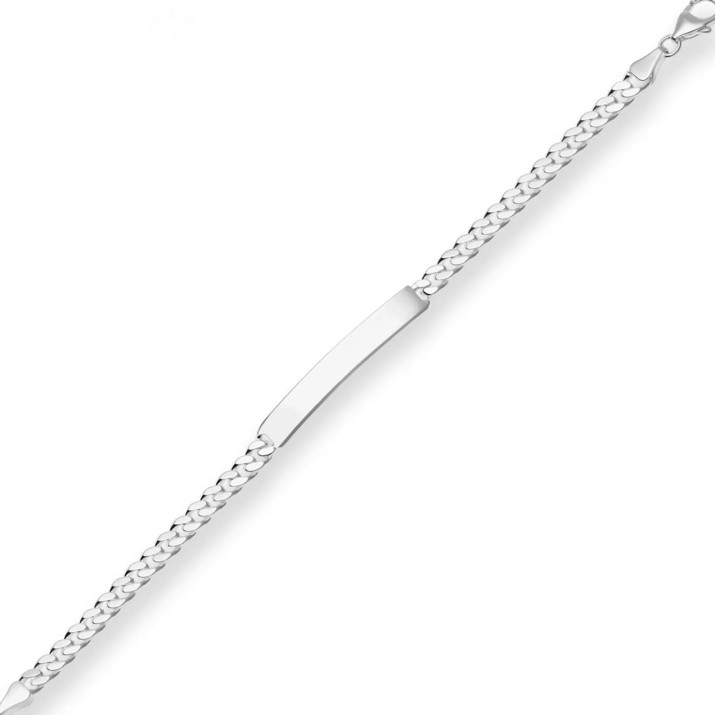 5,4mm Id-Armband Panzerkette Silberarmband Armschmuck aus 925 Silber 19cm