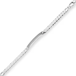 6,5mm Id-Armband Panzerkette Silberarmband Armschmuck aus 925 Silber 21cm
