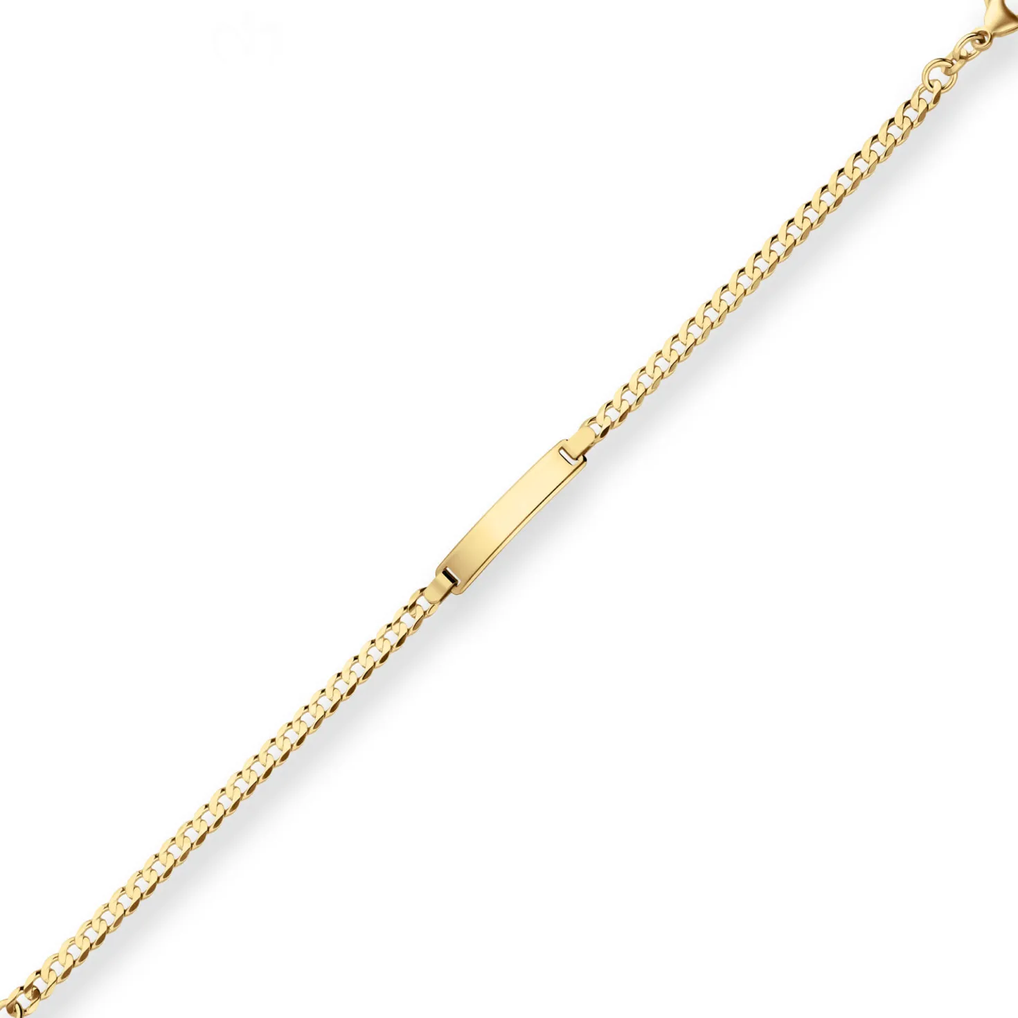 3,9mm Id-Armband Panzerkette weit Armschmuck aus 333 Gold Gelbgold 19cm