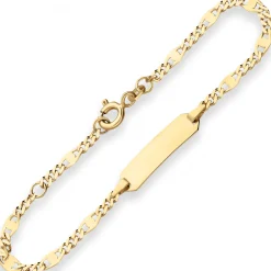3,2mm Id-Armband Panzerstegkette Armschmuck aus 333 Gold Gelbgold 14cm