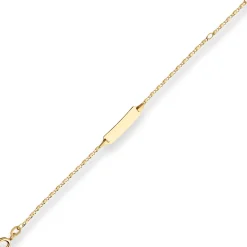 1,7mm Id-Armband S-Panzerkette Armschmuck aus 585 Gold Gelbgold 14cm