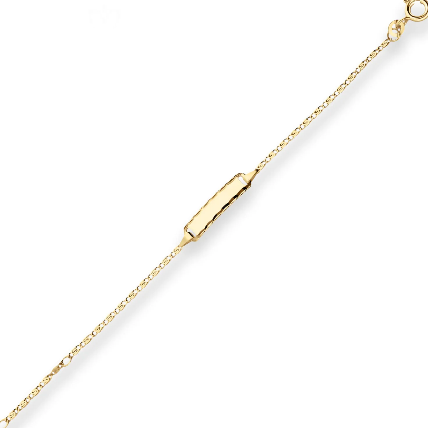 1,6mm Id-Armband S-Panzerkette Goldarmband Armschmuck aus 585 Gold Gelbgold 12cm