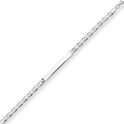 5,4mm Id-Armband Tigeraugenkette Silberarmband Armschmuck aus 925 Silber 21cm