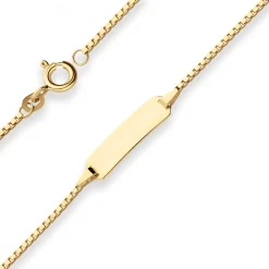 1,2mm Id-Armband Veneziakette Goldarmband Armschmuck aus 585 Gold Gelbgold 14cm