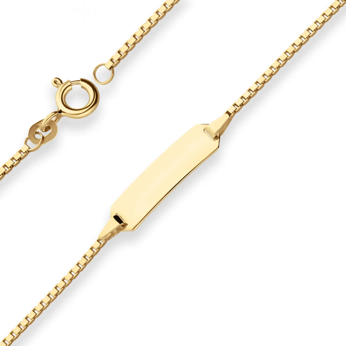 1,2mm Id-Armband Veneziakette Goldarmband Armschmuck aus 585 Gold Gelbgold 14cm