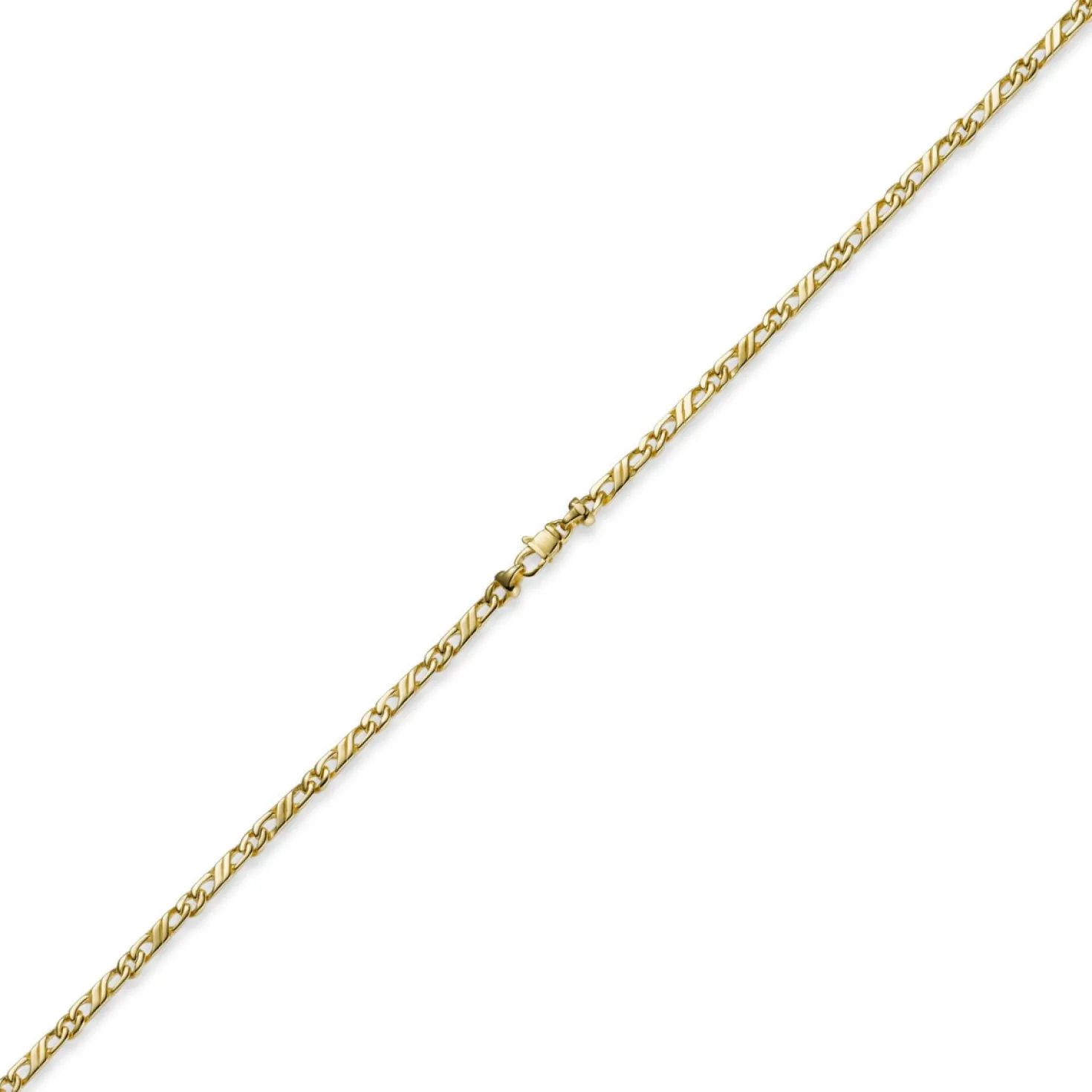 3mm Jeukette Kette Collier Halskette, 585 Gold Gelbgold massiv, 60cm