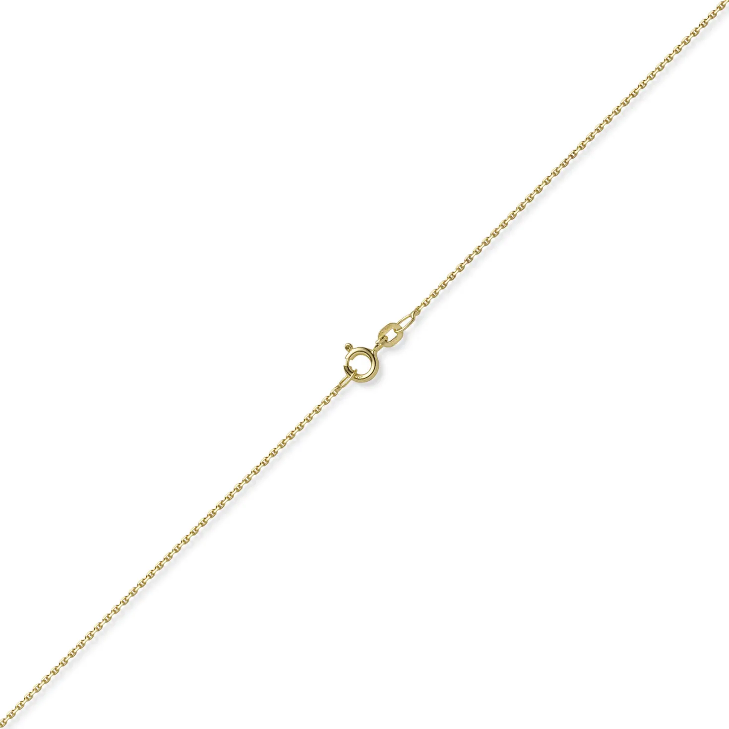 1,2mm Kette Ankerkette Collier aus 585 Gold Gelbgold diamantiert 45cm