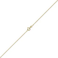 1,2mm Kette Ankerkette Collier aus 750 Gold Gelbgold diamantiert 60cm
