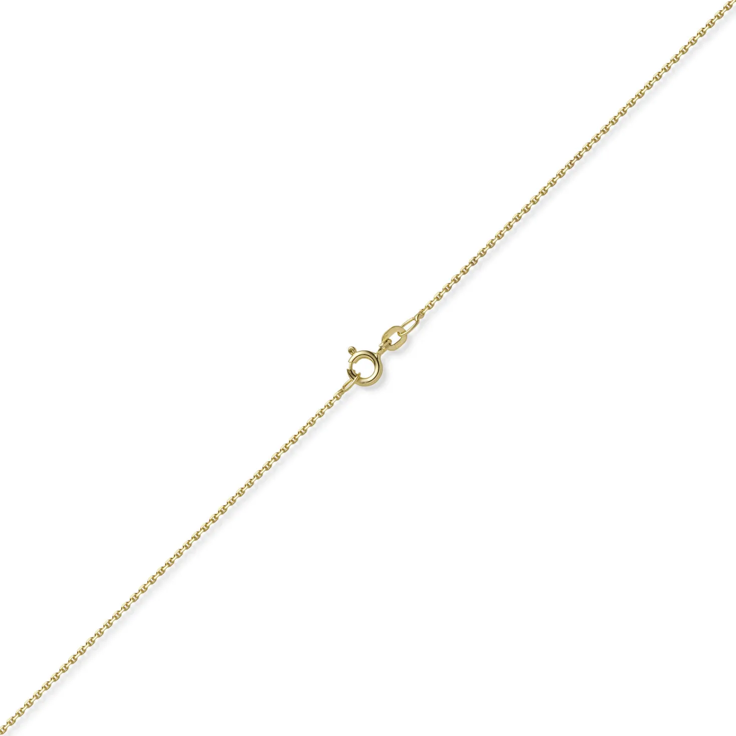 1,2mm Kette Ankerkette Collier aus 750 Gold Gelbgold diamantiert 60cm