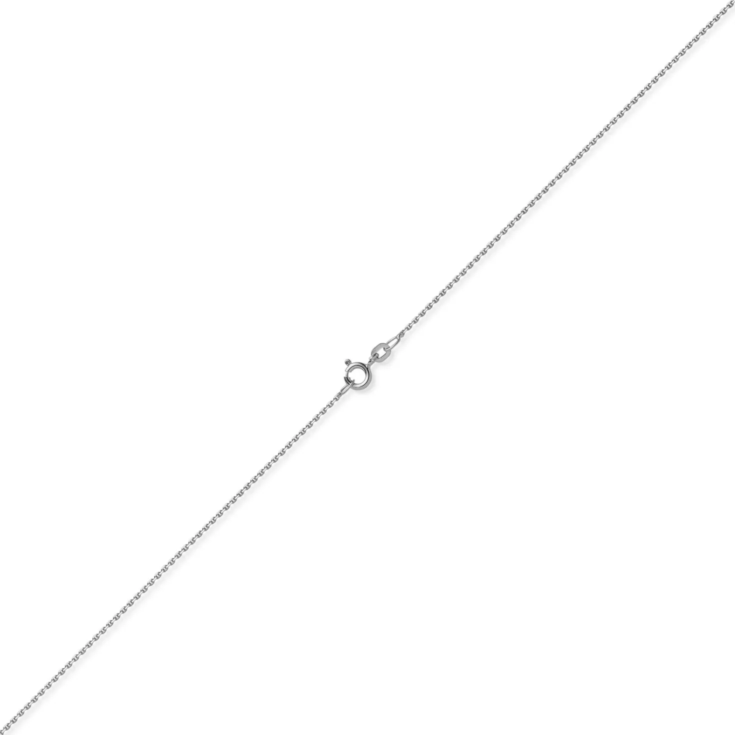 1,2mm Kette Ankerkette Collier aus 750 Gold Weißgold diamantiert 50cm