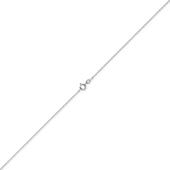 1,2mm Kette Ankerkette Collier aus 750 Gold Weißgold diamantiert 45cm