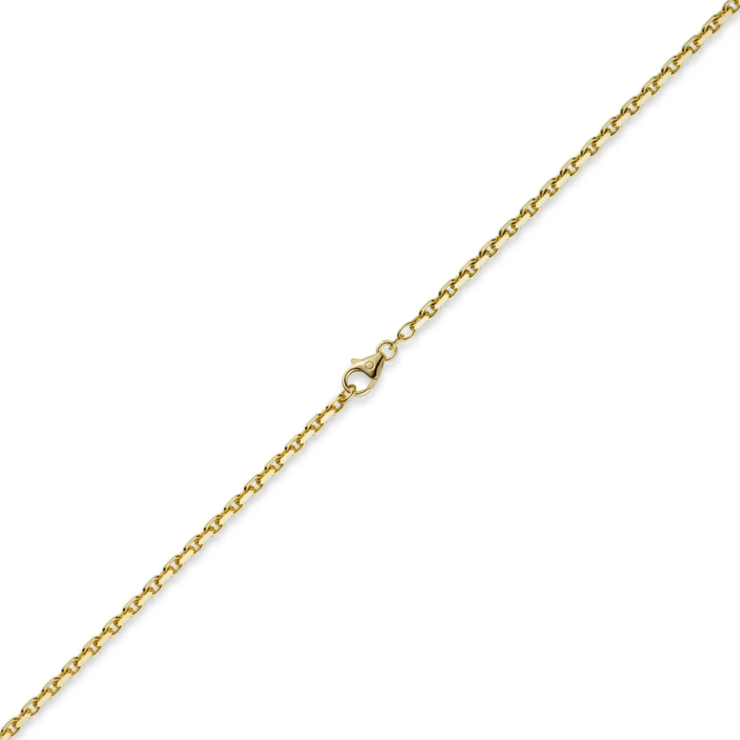 3mm Kette Collier Ankerkette aus 585 Gold Gelbgold, 50cm