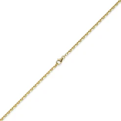 3mm Kette Collier Ankerkette aus 750 Gold Gelbgold, 50cm